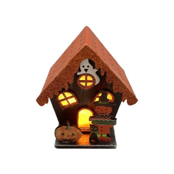 HOU15_001_1742244163 LED Decoration - Halloween Spooky Trick or Treat Pumpkin House
