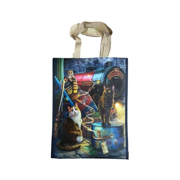 NWBAG105_001_1754472923 Durable Reusable Shopping Bag - Lisa Parker Witchwood Express Cat