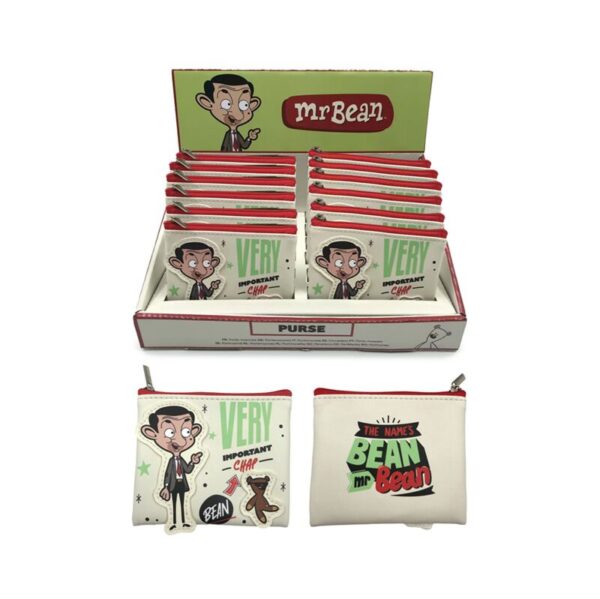 PUR173_001_1751555006 Shaped Change Purse - Mr Bean & Teddy