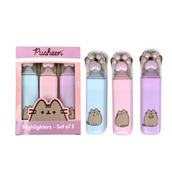 STA401_001_1749228791 Shaped Highlighter Set of 3 - Pusheen the Cat
