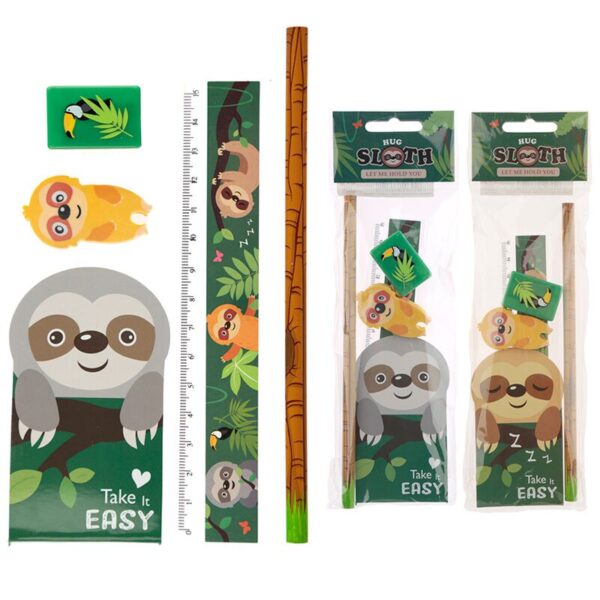 STA83_001_1599586288 Cute Sloth Design Stationery Set