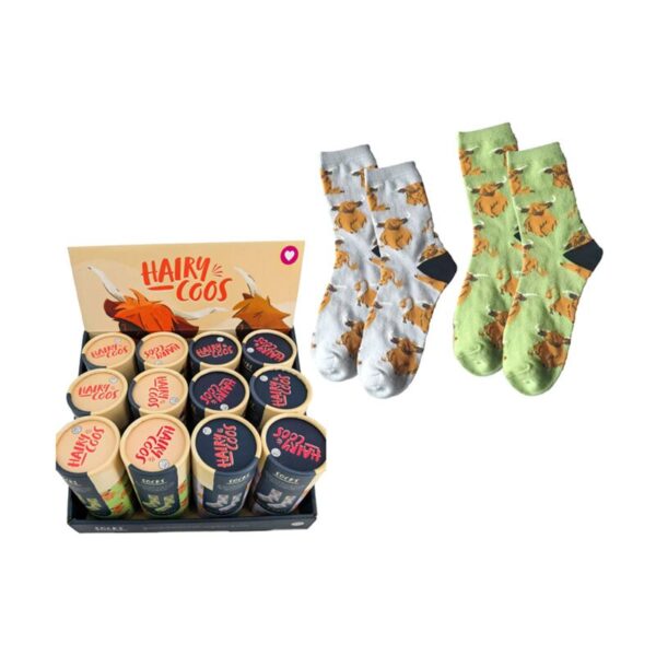 TSOCK04_001_1750261877 Socks - Hairy Coo Highland Coo