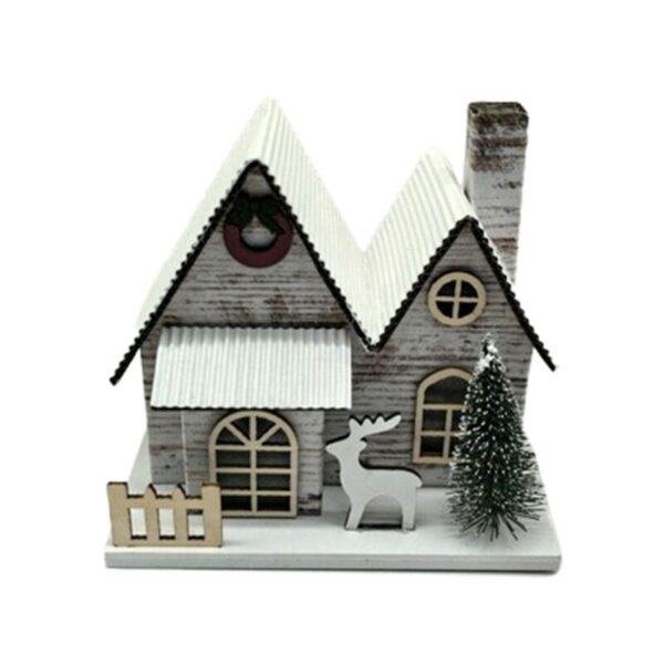 XHOU13_001_1742245595 LED Decoration - Silver Birch Double Fronted Christmas House