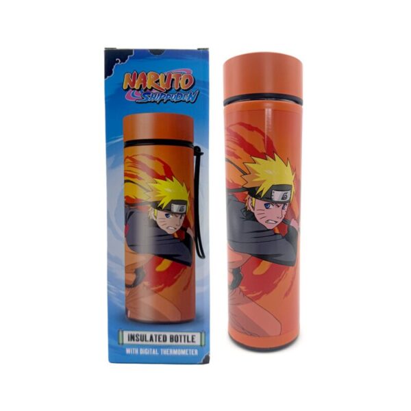 BOT377_001_1751370138 Reusable Insulated Drinks Bottle Digital Thermometer - Naruto