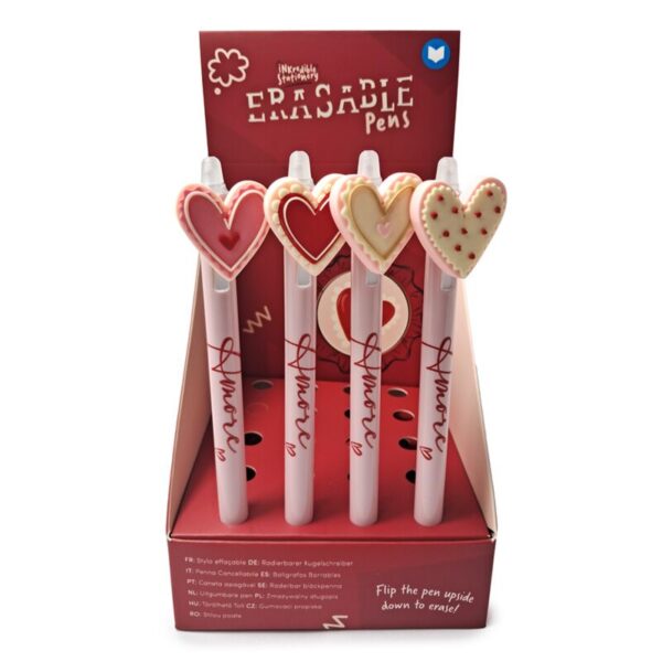 Erasable Pen with PVC Topper - Amore Heart