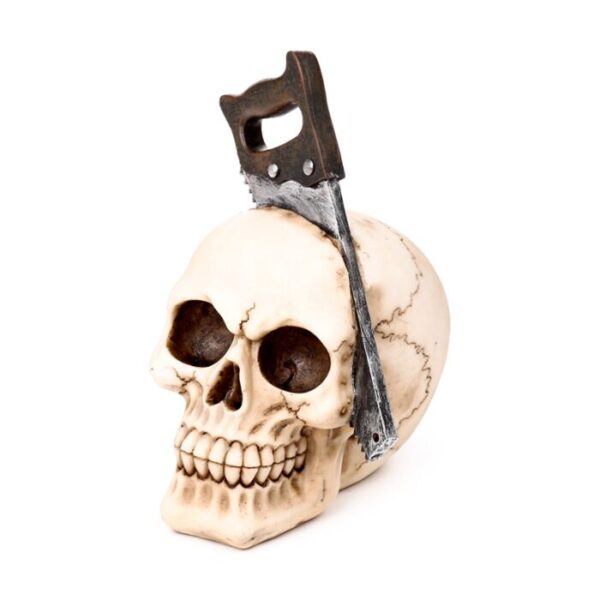 SK812_003_1762259005 Decorative Ornament - Skull with Saw Through Head