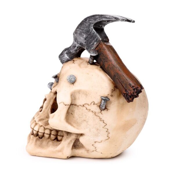 Decorative Ornament - Skull with Hammer & Nails