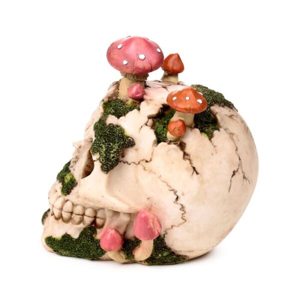 SK815_004_1762259125 Decorative Ornament - Skull with Toadstools & Moss