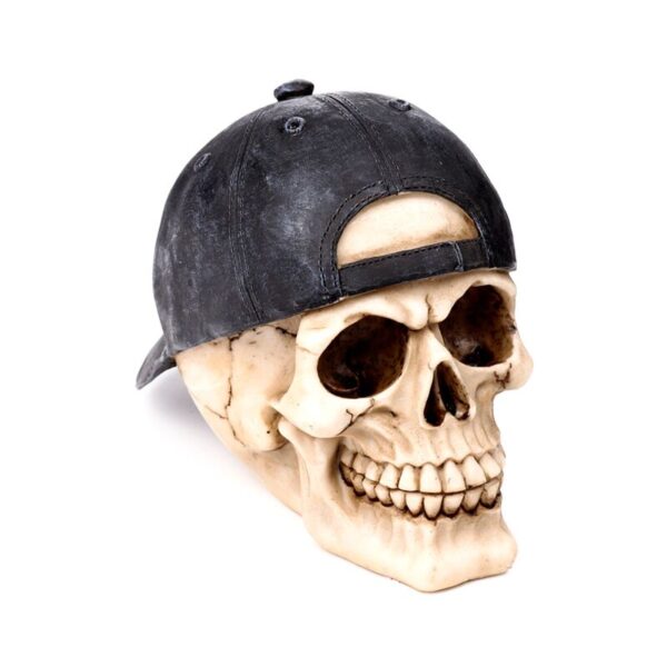 Decorative Ornament - Skull with Backwards Baseball Cap