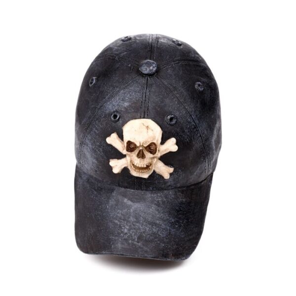 Decorative Ornament - Skull with Backwards Baseball Cap
