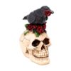 Decorative Ornament - Skull with Raven & Red Roses