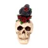 Decorative Ornament - Skull with Raven & Red Roses