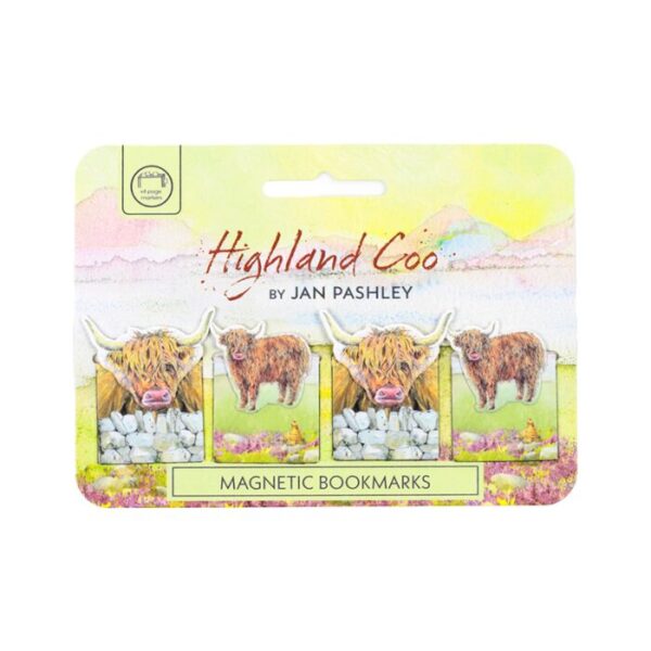 BOOK33_002_1762957739 Magnetic Bookmark Set - Jan Pashley Highland Coo Cow