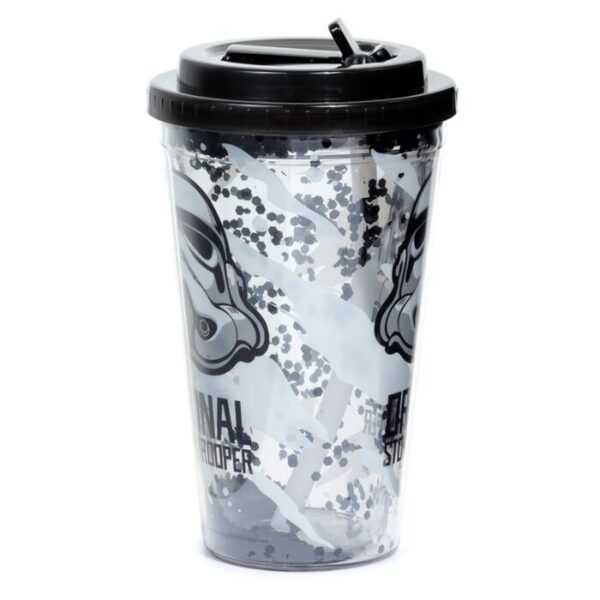 Shatterproof Double Walled Cup with Lid and Straw - The Original Stormtrooper