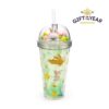 CUP90_001_1767865903 Double Walled Cup with Lid, Straw & Charms - Springtime