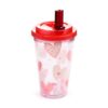 Shatterproof Double Walled Cup with Lid and Straw - Amore Hearts
