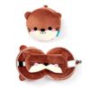 Henry the Otter Relaxeazzz Plush Round Travel Pillow & Eye Mask Set
