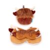 CUSH444_001_1767973798 Relaxeazzz Travel Pillow & Eye Mask - Highland Coo