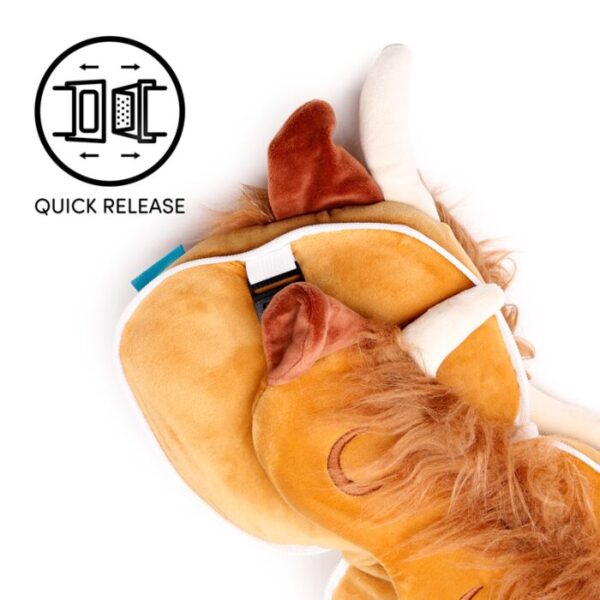 CUSH444_005_1767973798 Relaxeazzz Travel Pillow & Eye Mask - Highland Coo