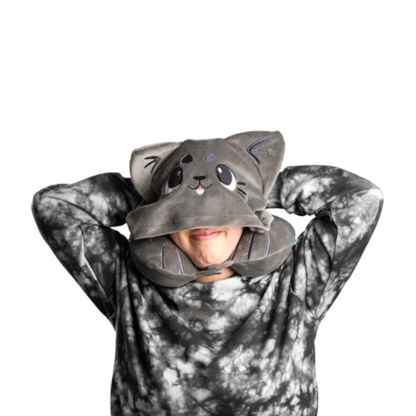 Hoodeazzz Travel Pillow & Hood - Beans & Co Pepper the Cat