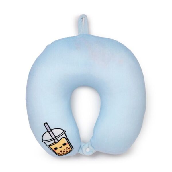 CUSH456_005_1765369296 2-in-1 Swapseazzz Travel Pillow and Plush Toy - Foodiemals Boba the Bubble Tea