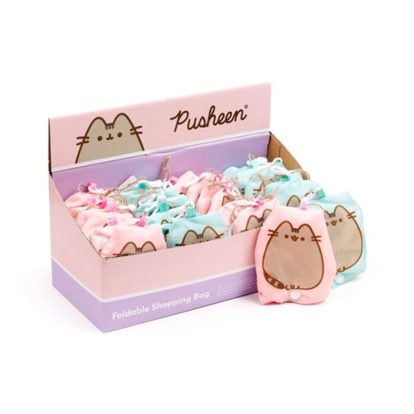 FBAG43_001_1768400318 Handy Foldable Shopping Bag - Pusheen the Cat Hearts & Stars