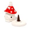 Ceramic Incense Cone Burner - Fairy Toadstool House
