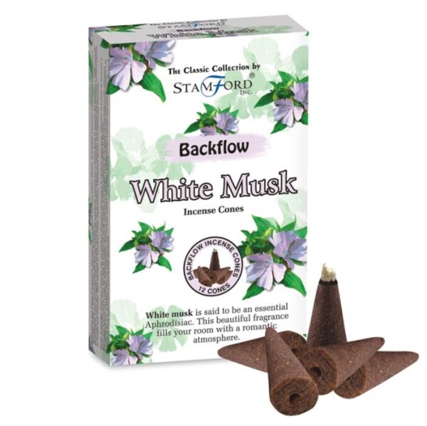 Stamford Backflow Incense Cones - White Musk 12 packs