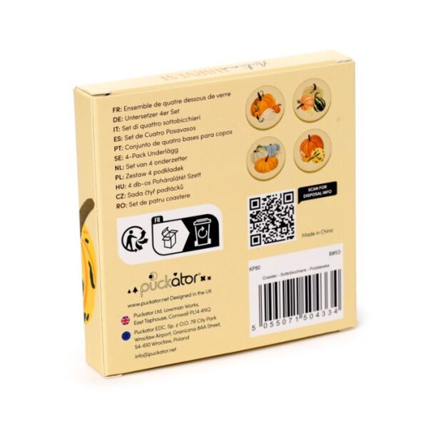 KP80_008_1732550910 Novelty Coasters - Autumn Harvest - Set of 4's