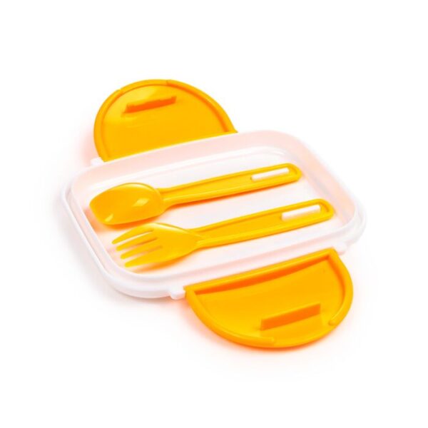 Bento Clip Lock Lunch Box with Cutlery - Peanuts Snoopy & Woodstock