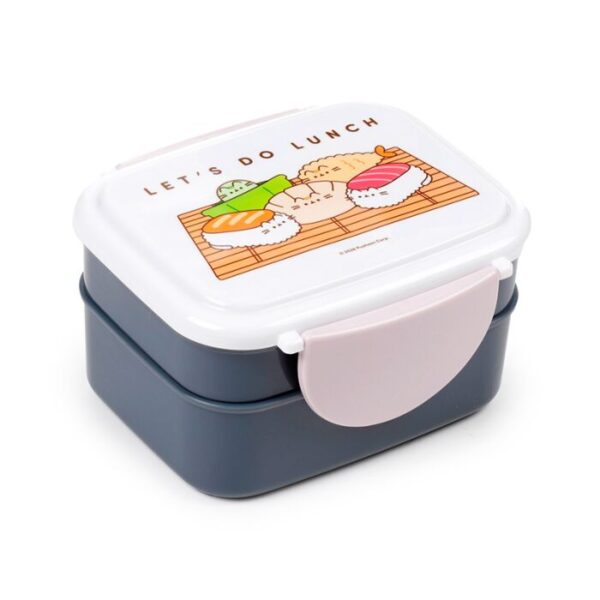 LBOX139_001_1771243893 Bento Clip Lock Lunch Box with Cutlery - Pusheen the Cat Bento Club