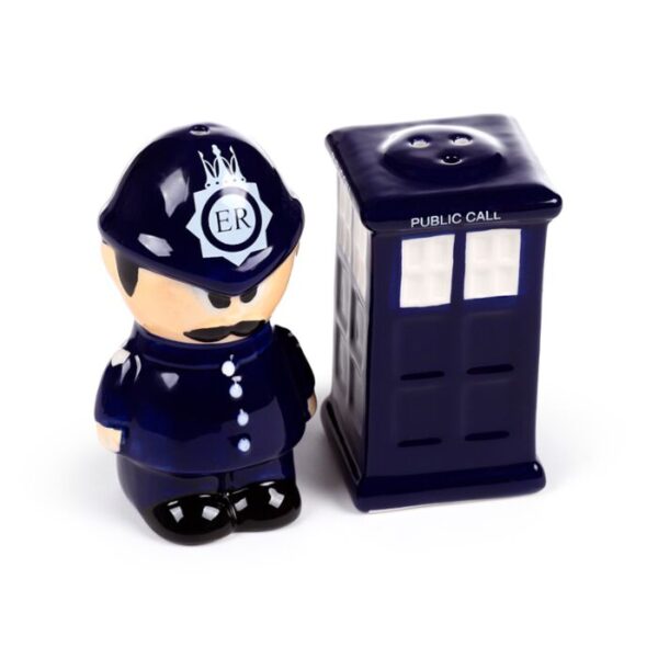 Ceramic Salt & Pepper Set - Police Box & Policeman