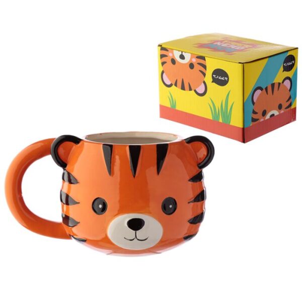 MUG288_001_1622209941 Ceramic Shaped Head Mug - Adoramals Tiger
