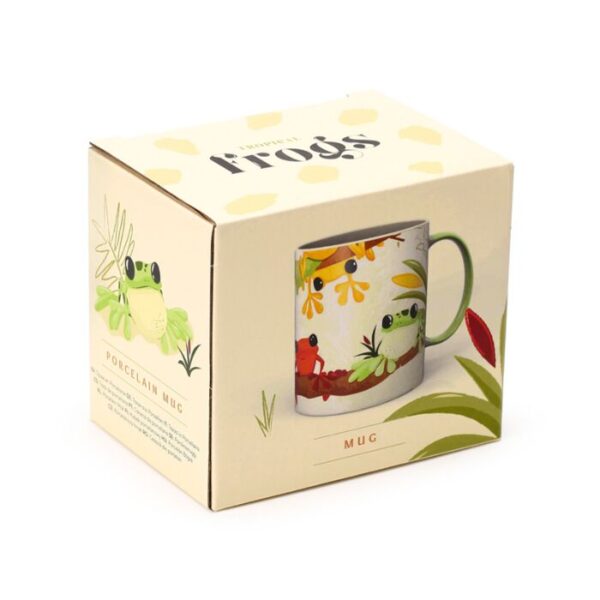 MUG465_009_1765879218 Porcelain Mug - Tropical Frogs