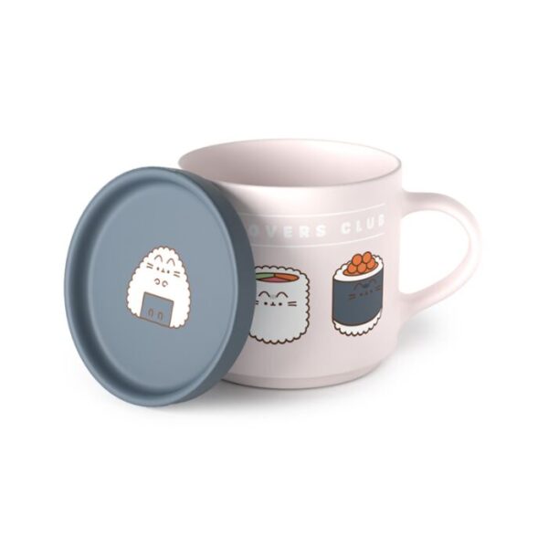 Porcelain Mug & Coaster Lid Set - Pusheen the Cat Bento Club Sushi Lover