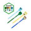 Set of 4 Erasable Pens with Silicone Topper - Minecraft Chibi