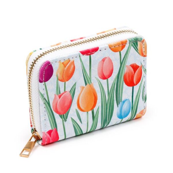 Small Zip Around Wallet - Tulips