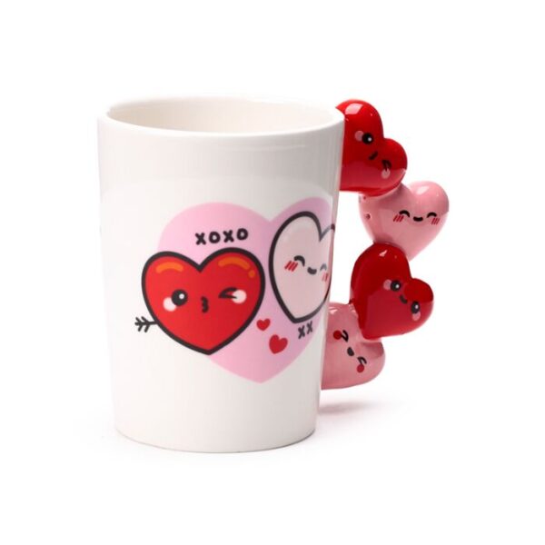 Collectable Shaped Handle Ceramic Mug -  J'Adoramals Heart XOXO
