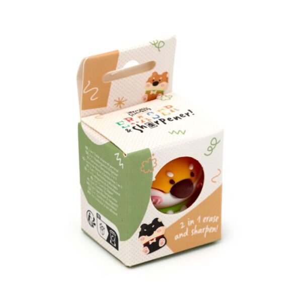 2-in-1 Sharpener & Eraser - Shiba Inu Dog